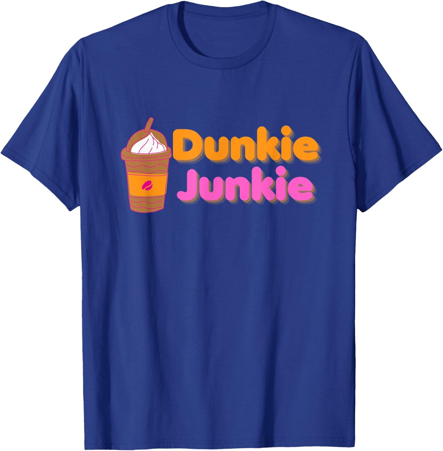 Dunkie Junkie Funny Coffee Saying T-Shirt - T-Shirt | Royal