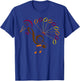 Music Note Symbol Turkey Music Teacher Thanksgiving Musician T-Shirt - T-Shirt | Royal