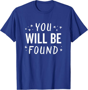 You Will Be Found Handwritten Glow Star Motivation Dark T-Shirt - T-Shirt | Royal