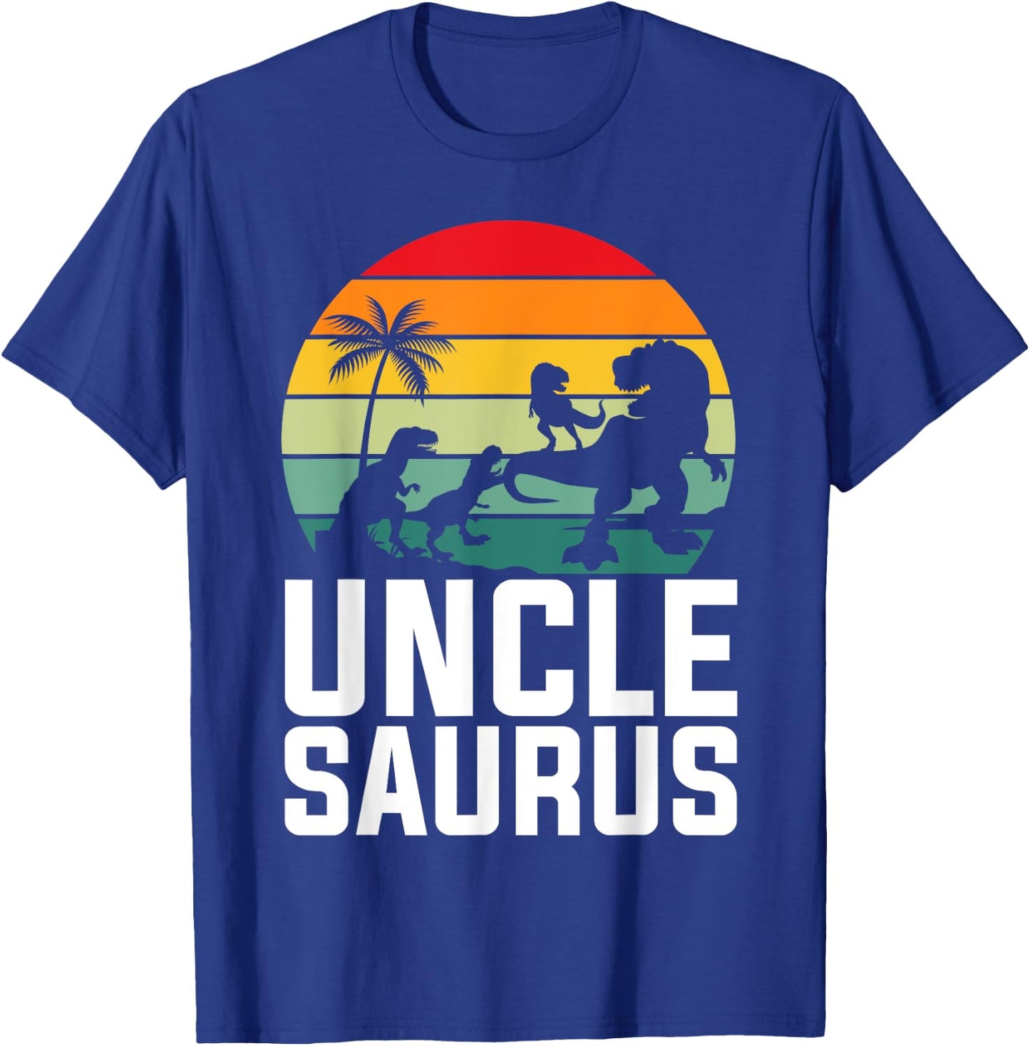 T-rex Uncle Apparel, Unclesaurus 3 Kids Fathers Day Dinosaur T-Shirt - T-Shirt | Royal