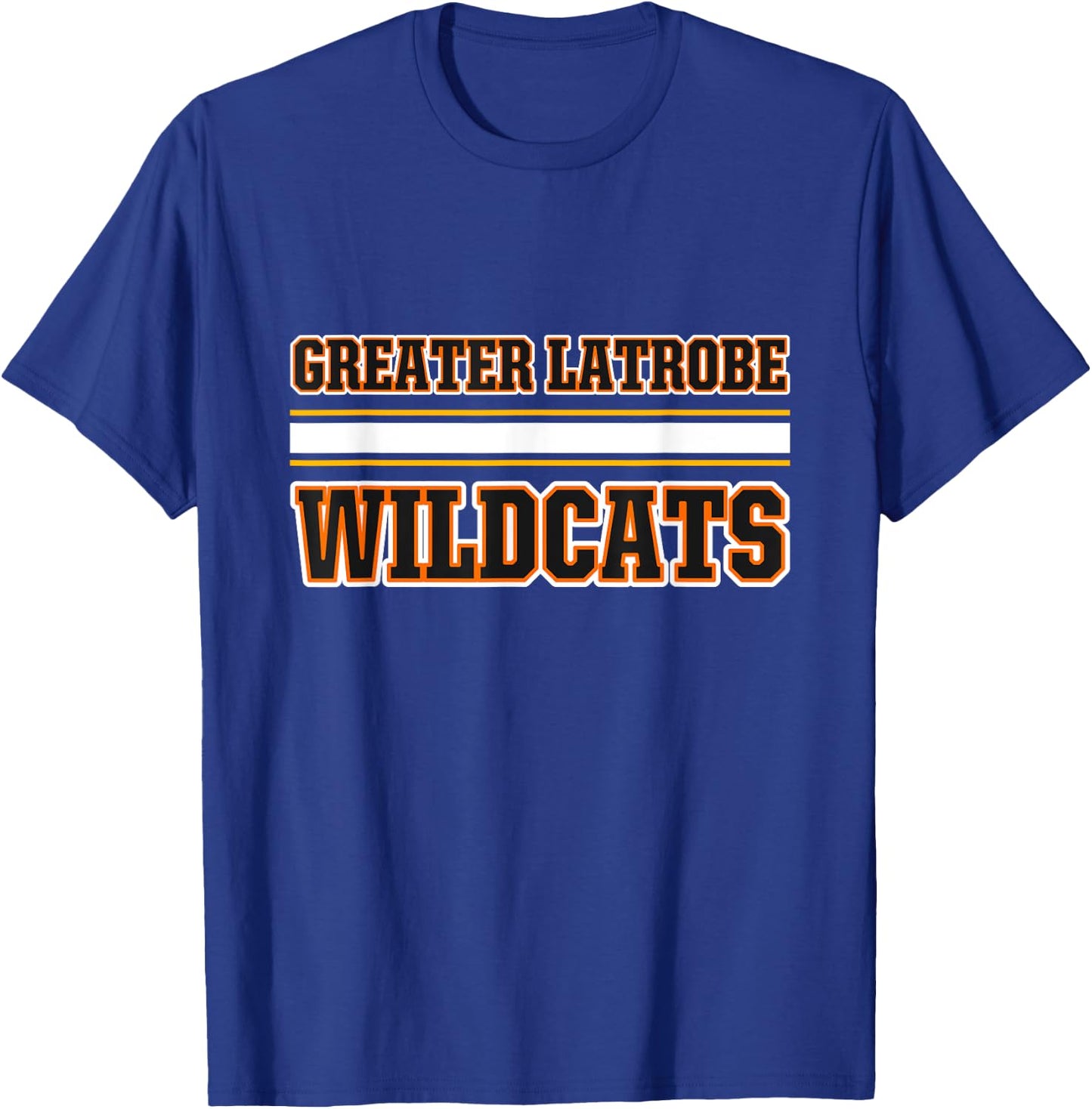 Greater Latrobe Wildcats Horizontal Stripes T-Shirt - T-Shirt | Royal