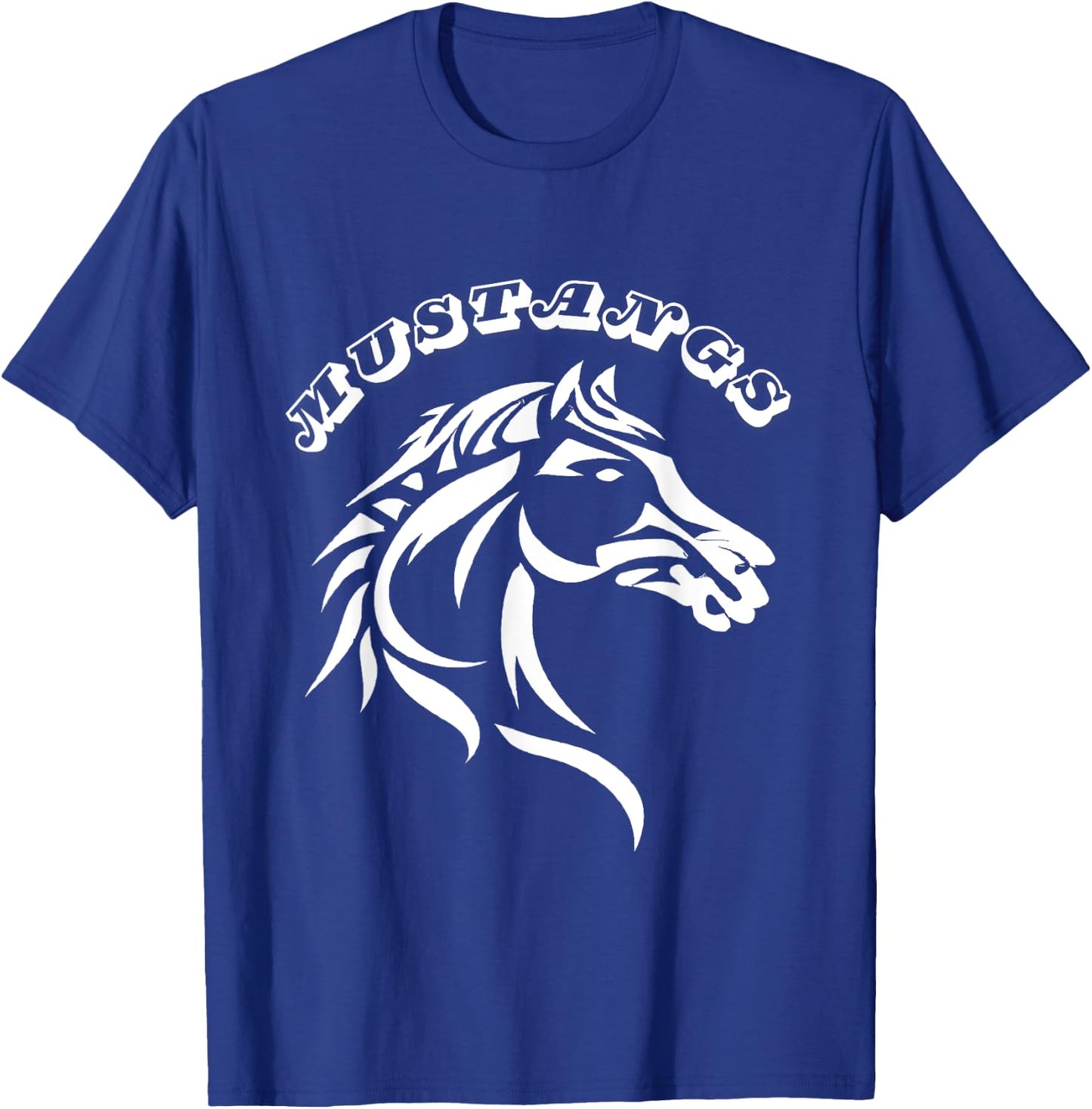 Mustangs Teacher Student School Sports Fan Team Spirit Men Women Girls Kids T-Shirt - T-Shirt | Royal