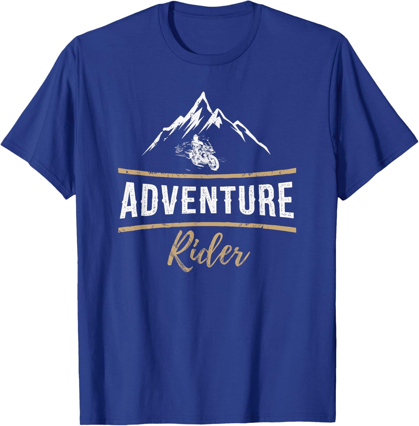 Adventure Rider Motorcycle Camping T-Shirt - T-Shirt | Royal