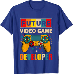Kids Future Video Game Developer Toddler Boy Game Designer Gifts T-Shirt - T-Shirt | Royal