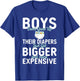 Boys Don't Grow Up Their Diapers just Get Bigger Expensive T-Shirt - T-Shirt | Royal