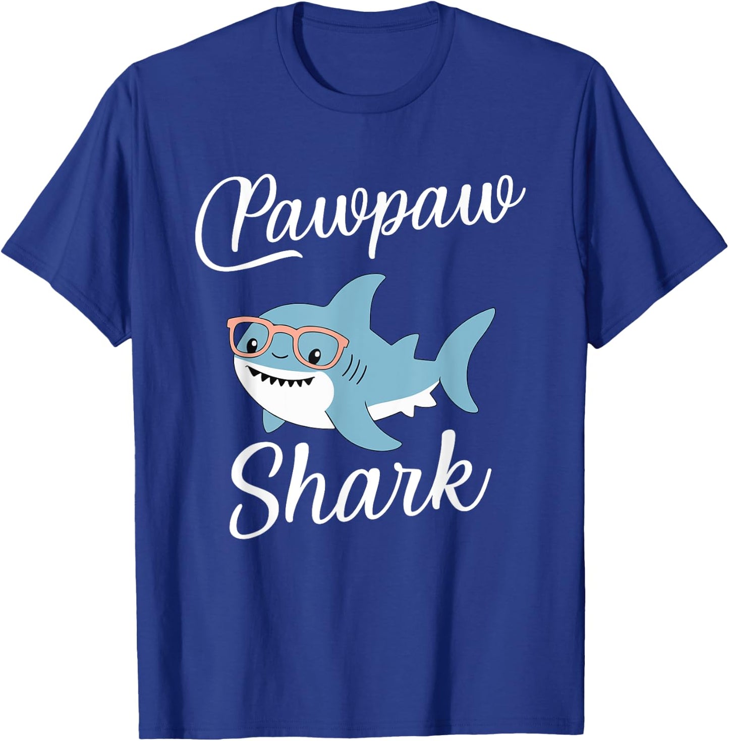 PawPaw Shark Funny Matching Family Grandpa Paw-Paw T-Shirt - T-Shirt | Royal