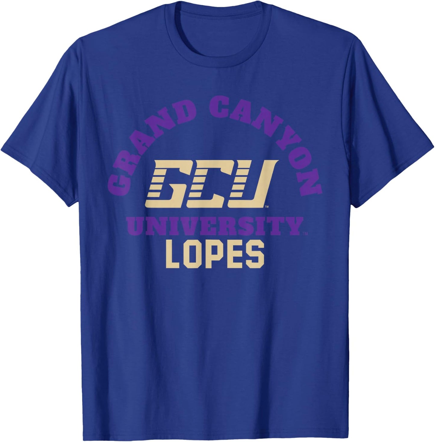 License Champs Grand Canyon University Lopes | Official NCAA | NCAFGCU006 , Small, White T-Shirt - T-Shirt | Royal