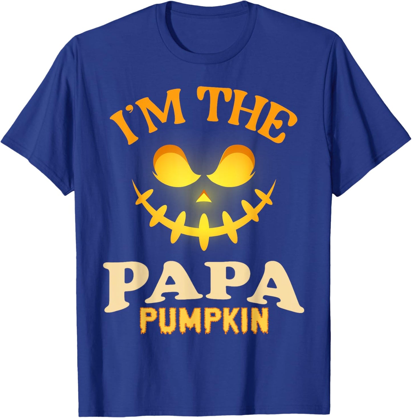 Papa Halloween Pumpkin Matching Costume T-Shirt - T-Shirt | Royal
