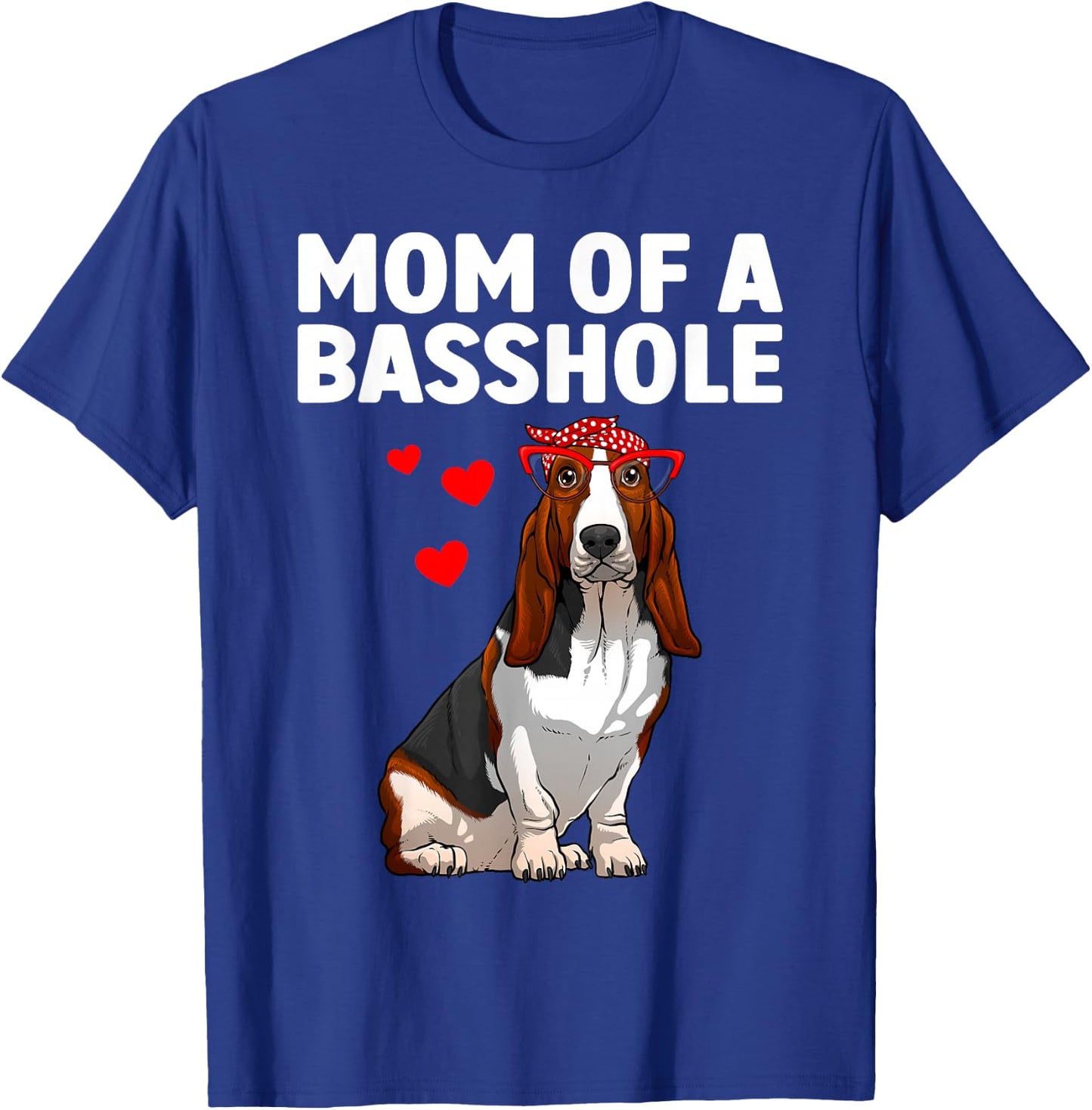 Cute Basset Hound Art For Mom Women Girls Basset Hound Lover T-Shirt - T-Shirt | Royal