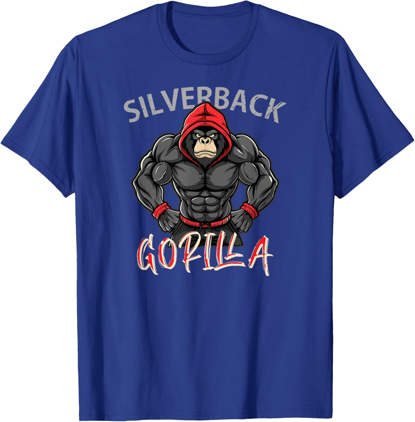 Gorilla Workout Angry Strong Scary Silverback Gorilla Gym T-Shirt - T-Shirt | Royal