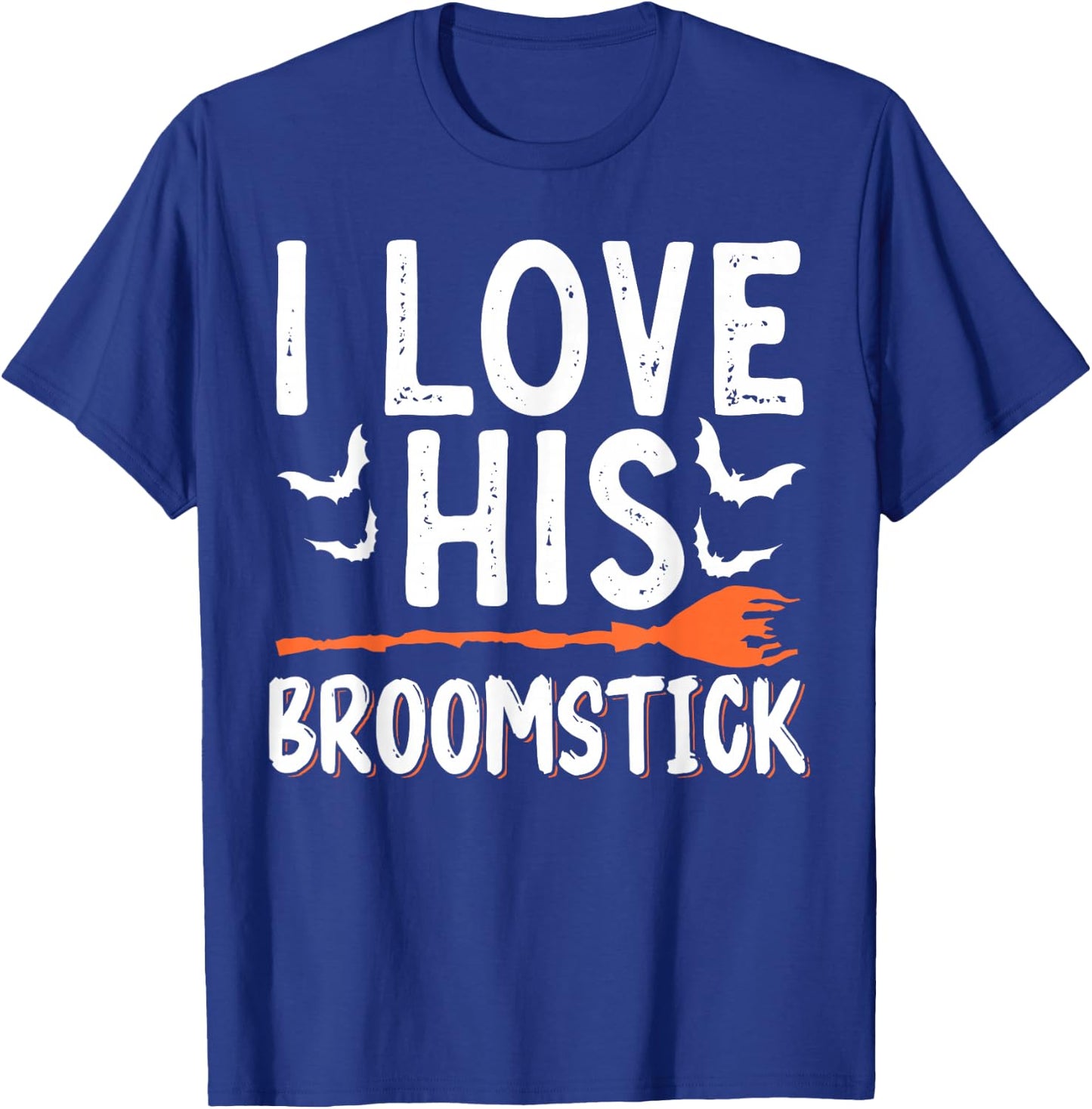 I Love His Broomstick I Love Her Pumpkins T-Shirt - T-Shirt | Royal