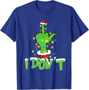 I Love Matching Christmas Shirts I Don't Xmas Lights Couples T-Shirt - T-Shirt | Royal