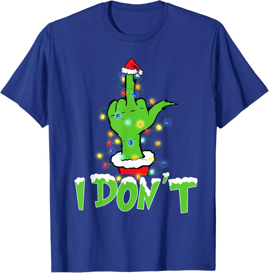 I Love Matching Christmas Shirts I Don't Xmas Lights Couples T-Shirt - T-Shirt | Royal