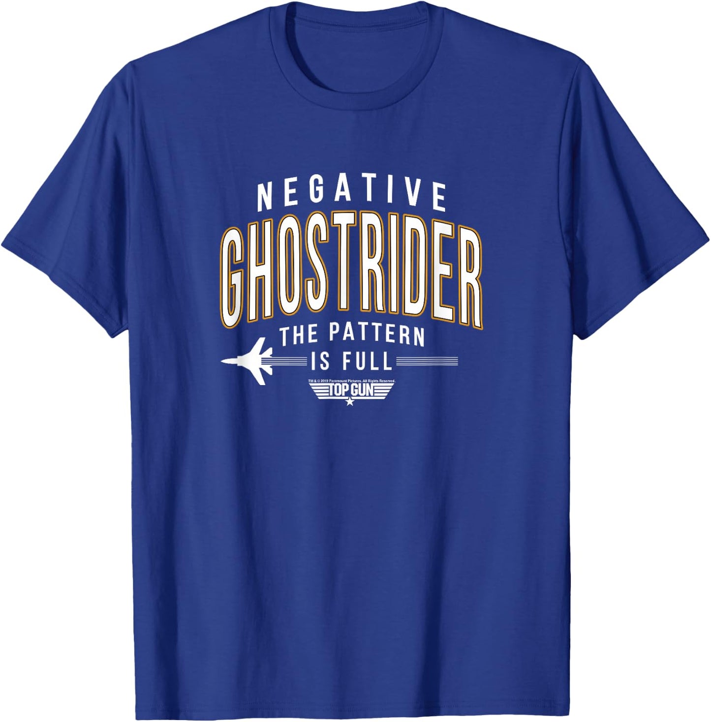 Top Gun Negative Ghostrider Pattern is Full Text T-Shirt - T-Shirt | Royal