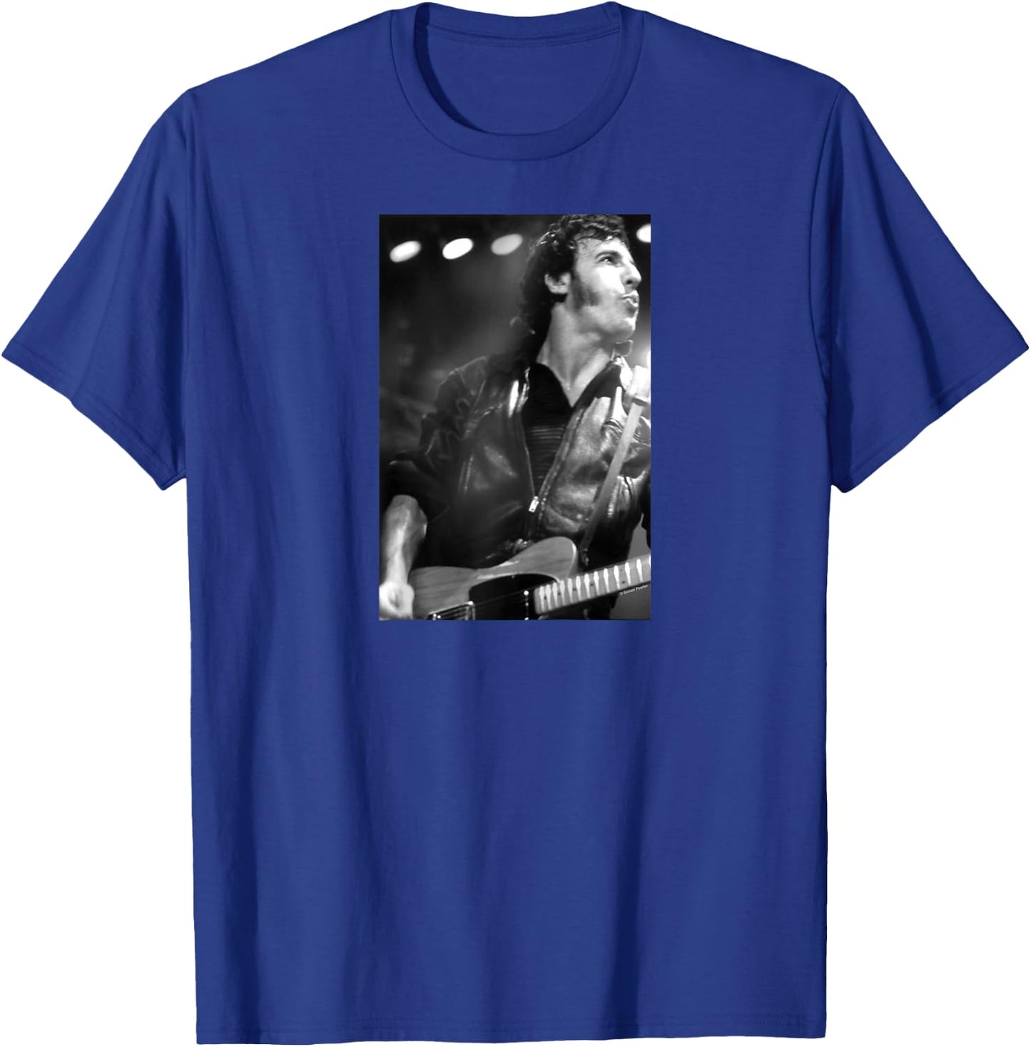 Bruce Springsteen Live On Stage By Simon Fowler Raglan Baseball T-Shirt - T-Shirt | Royal