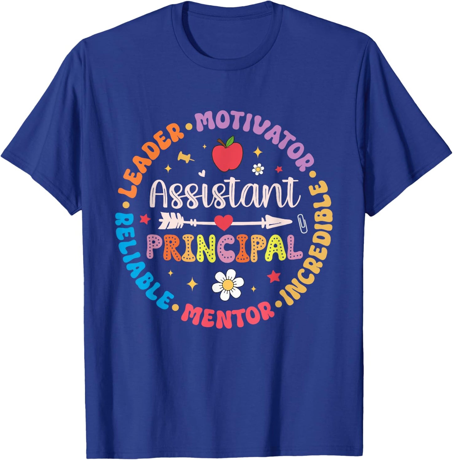 Groovy School Assistant Principal Teacher Appreciation Men Women T-Shirt - T-Shirt | Royal