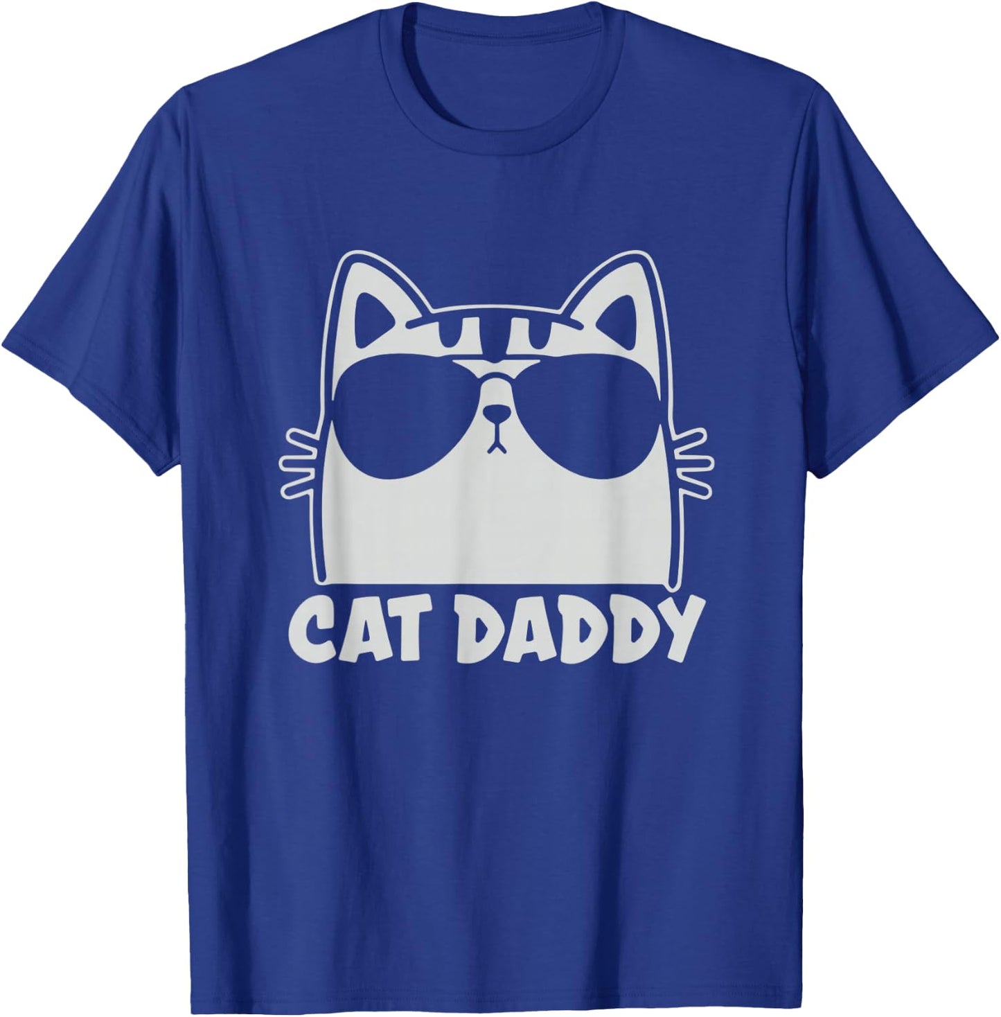Cool Cat Daddy Sunglasses Funny Cat Lover Gift Father's Day T-Shirt - T-Shirt | Royal