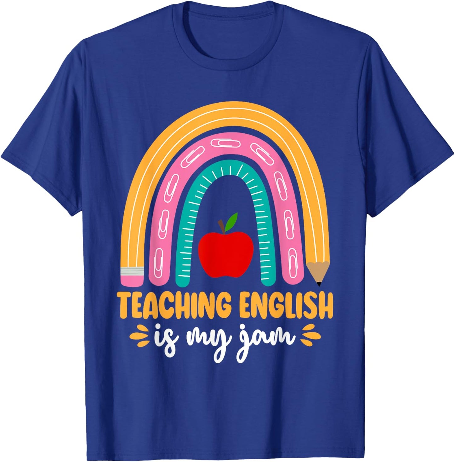 Grammar Police English Teacher Teaching English Is My Jam Men Women Kids T-Shirt - T-Shirt | Royal