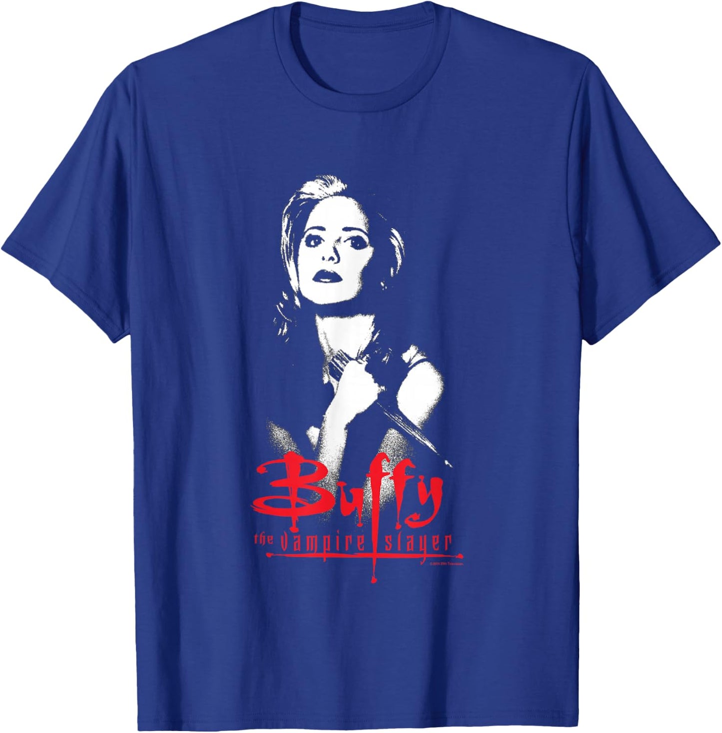 Buffy The Vampire Slayer Buffy Summers Distressed Hero T-Shirt - T-Shirt | Royal