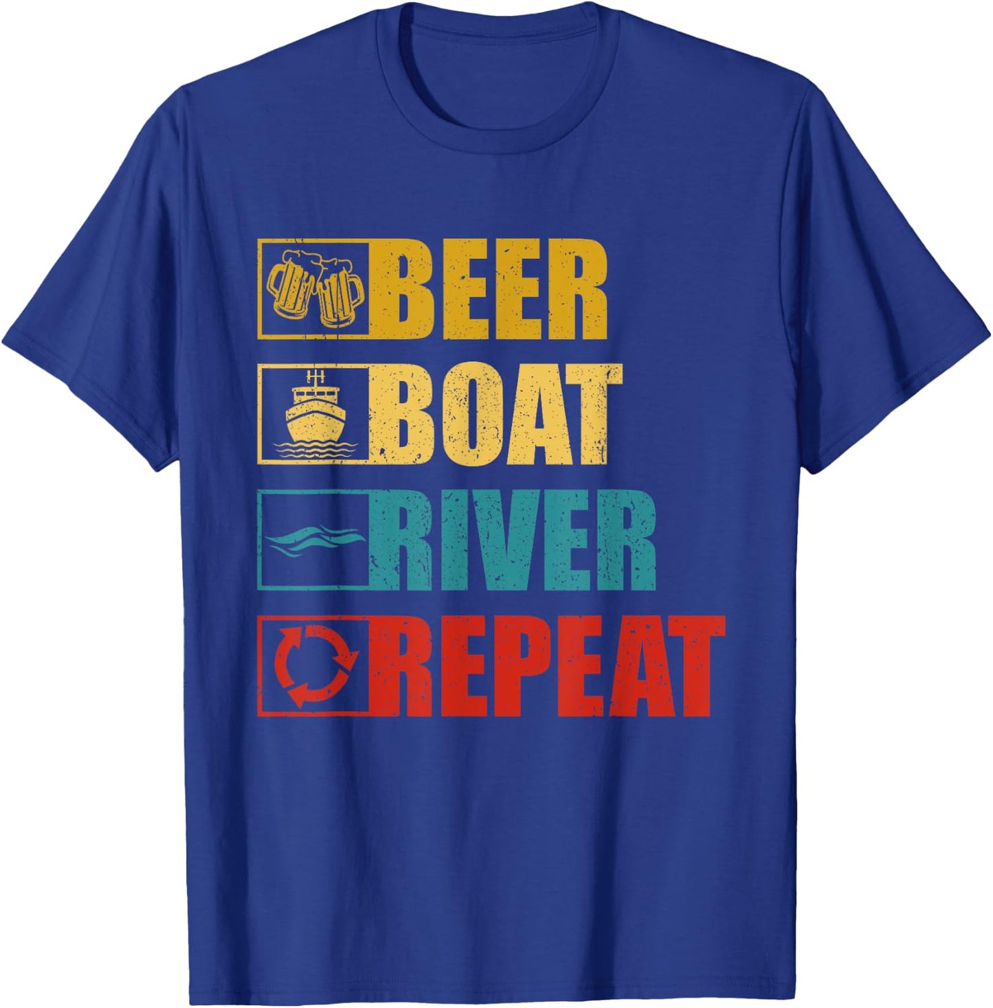 Boating Quote Drinking Beer Lover Adults Funny Novelty T-Shirt - T-Shirt | Royal