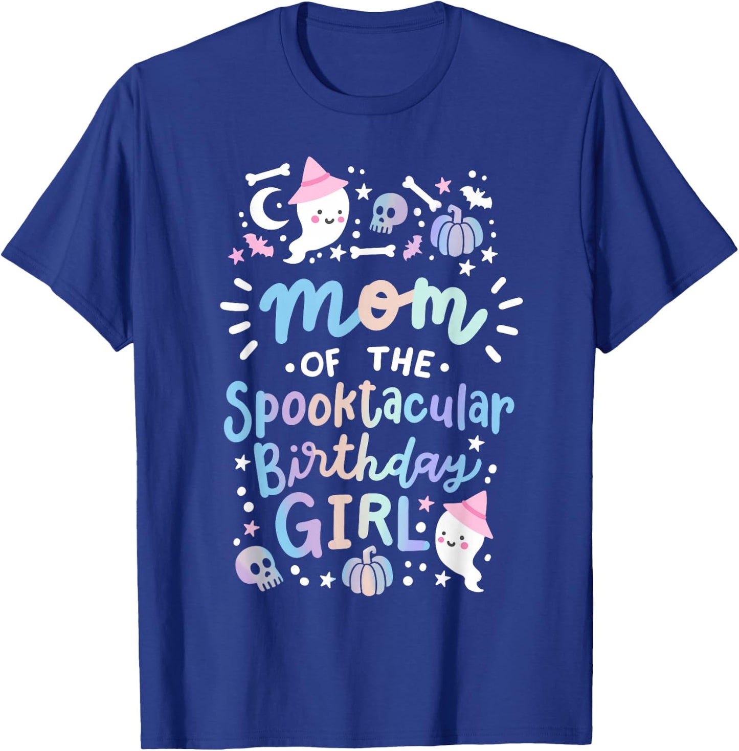 Mom of the Spooktacular Birthday Girl Halloween Family T-Shirt - T-Shirt | Royal