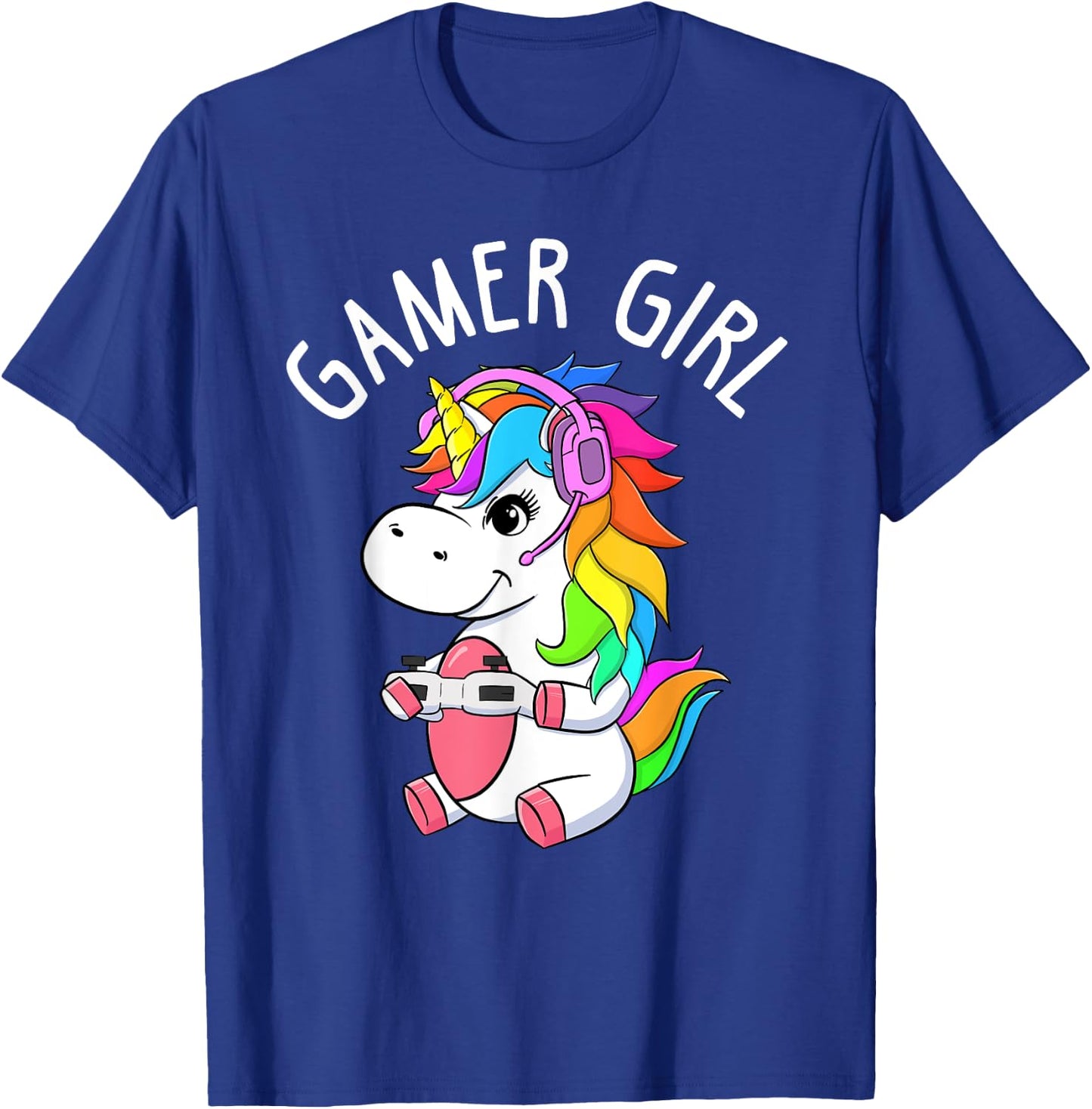 Gamer Girl Gaming Unicorn Cute Video Game Gift Women Girls T-Shirt - T-Shirt | Royal