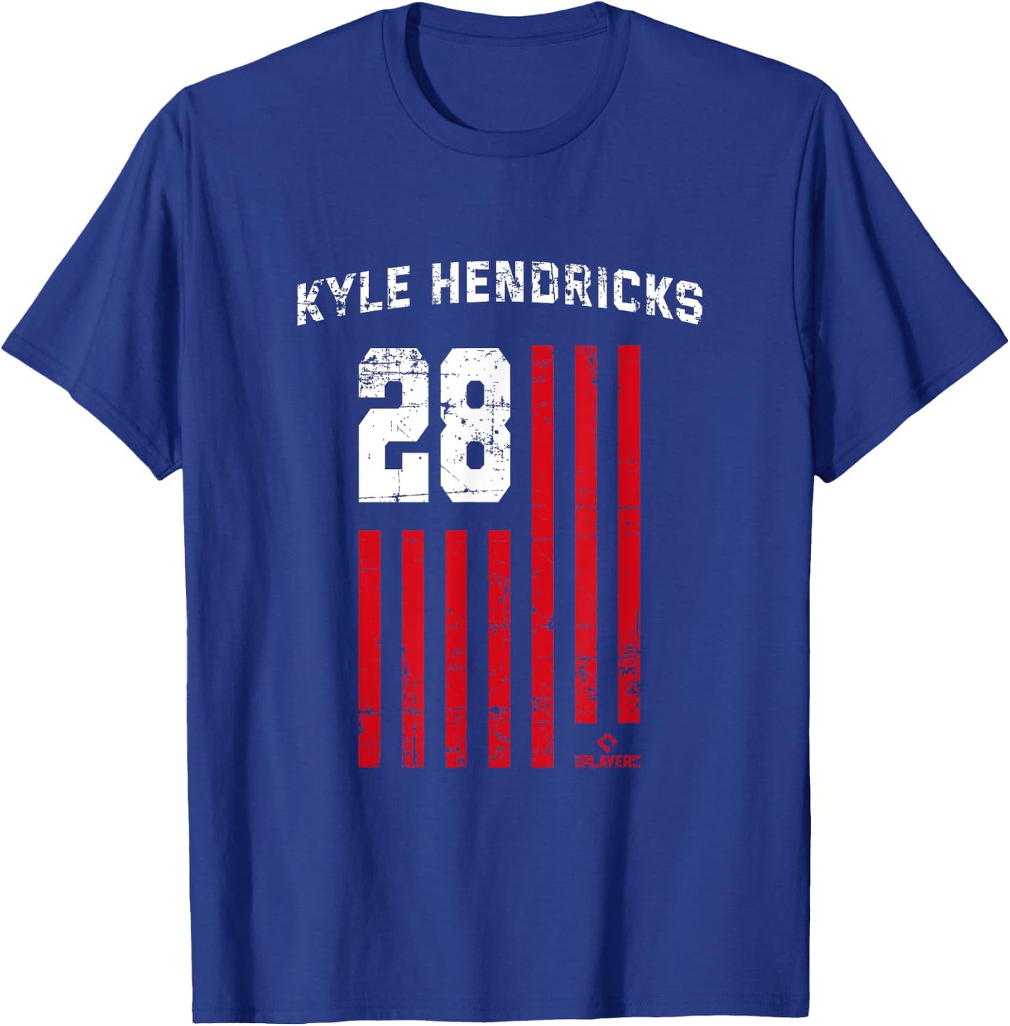 Kyle Hendricks Vintage Flag Chicago Patriotic Baseball T-Shirt - T-Shirt | Royal