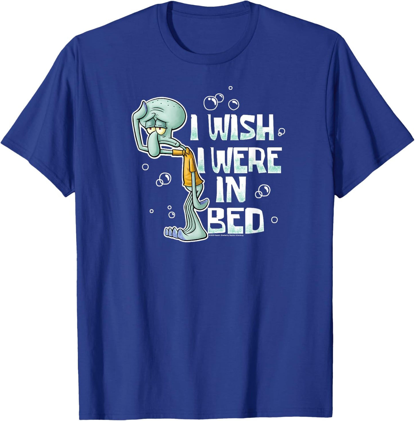 SpongeBob SquarePants - Squidward I Wish I Were In Bed T-Shirt - T-Shirt | Royal
