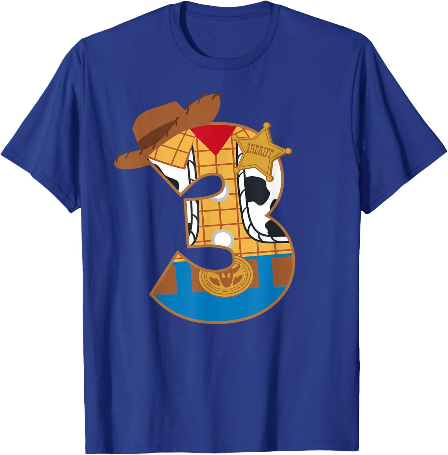 Disney and Pixar's Toy Story Third Birthday 3 Years Old T-Shirt - T-Shirt | Royal