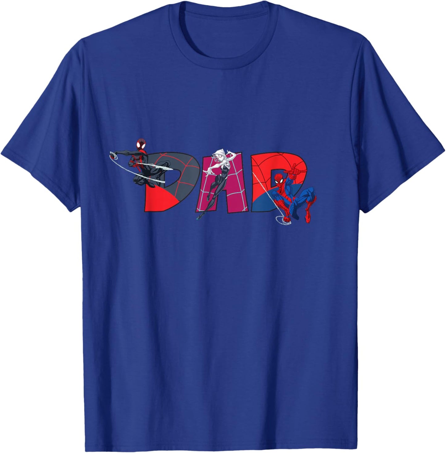 Marvel Spider-Man Trio Dad Father's Day Family Trip Birthday T-Shirt - T-Shirt | Royal
