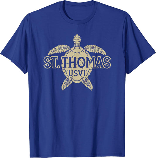 St Thomas Sea Turtles Vacation Souvenir Boys Girls T-Shirt - T-Shirt | Royal