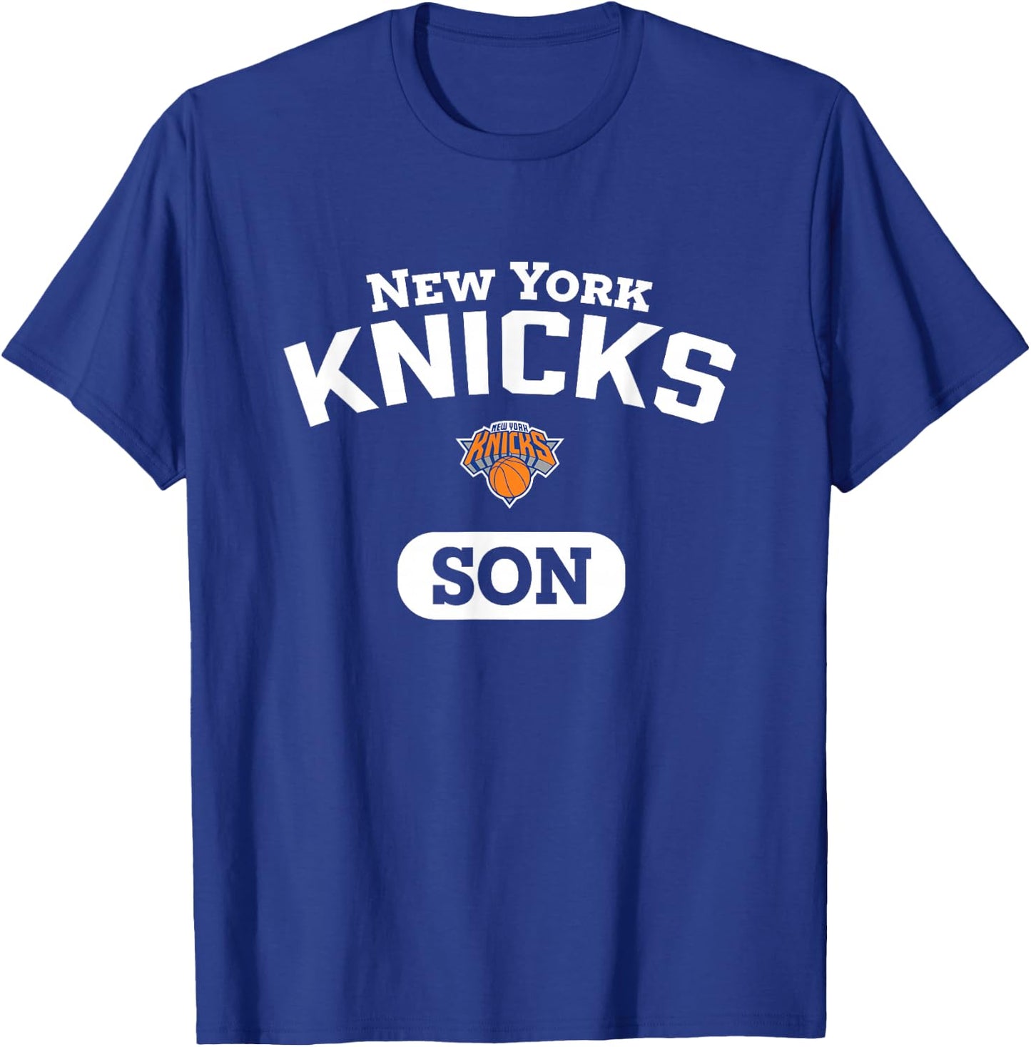 NBA New York Knicks Son Arched Team Logo T-Shirt - T-Shirt | Royal
