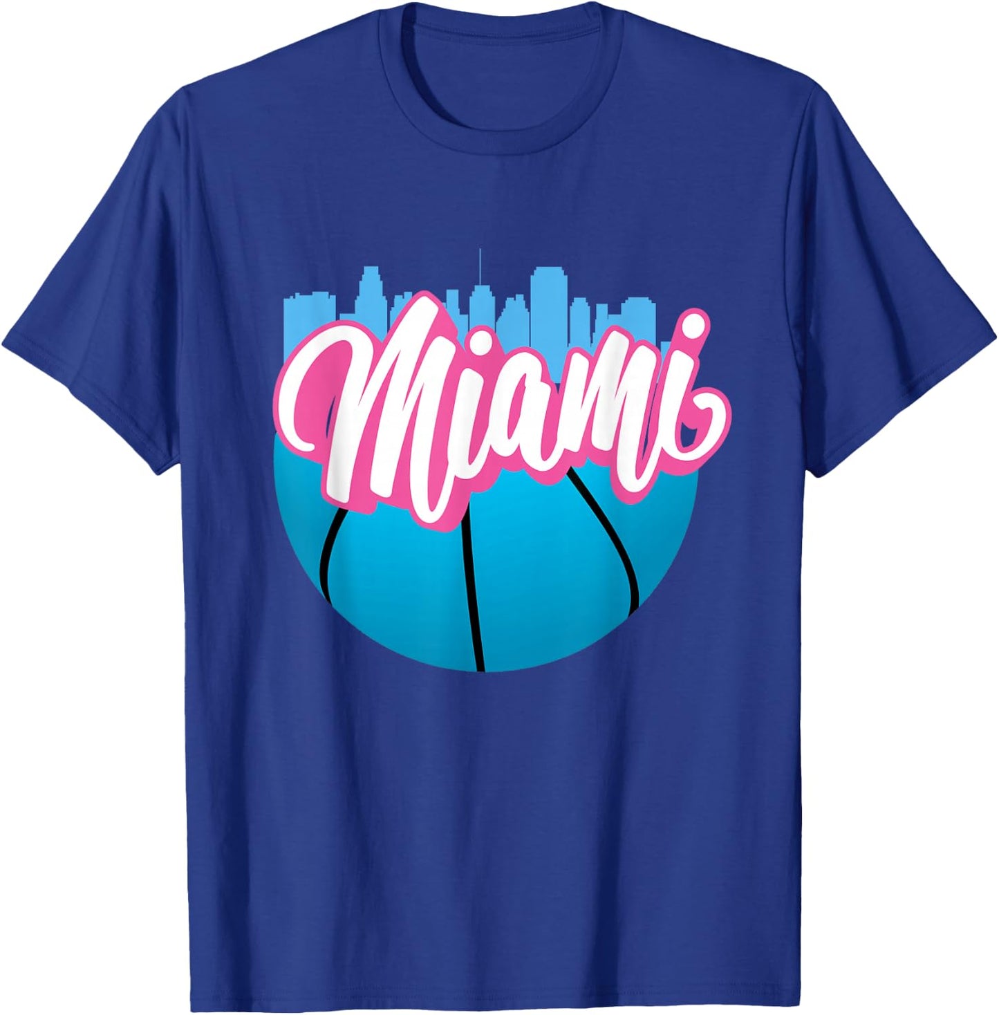 Vintage Miami Florida Cityscape Retro Miami T-Shirt - T-Shirt | Royal