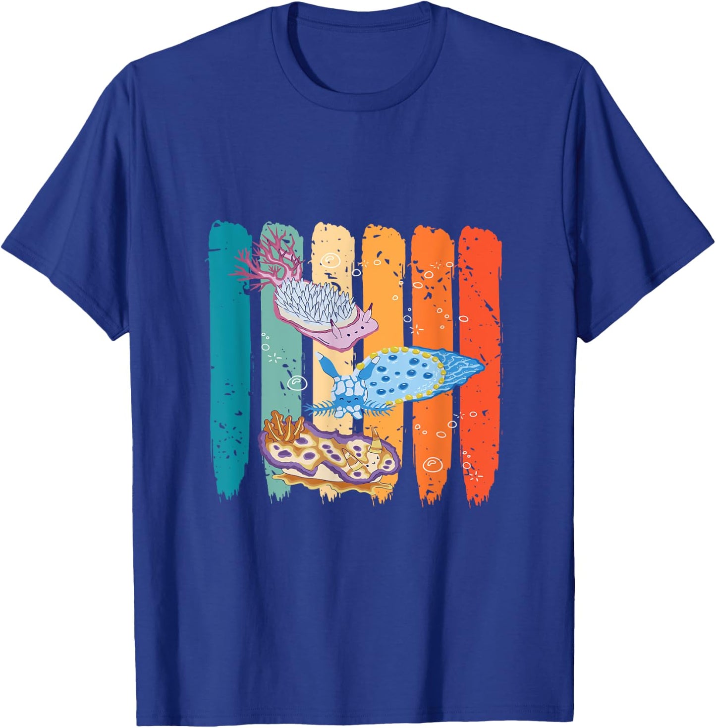 Mollusk Retro Marine Biologist Sea Slug Aquarist Nudibranch T-Shirt - T-Shirt | Royal