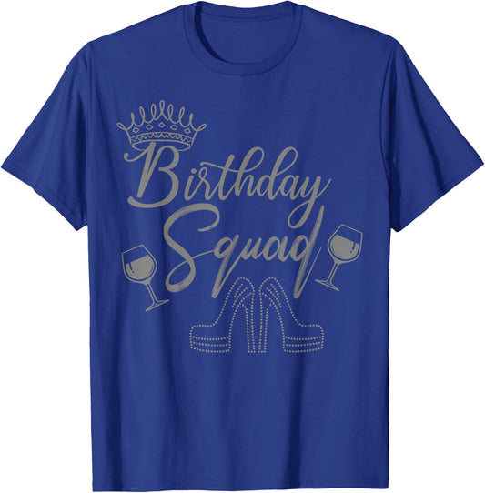 Crown and Shoes - Birthday Squad T-Shirt - T-Shirt | Royal