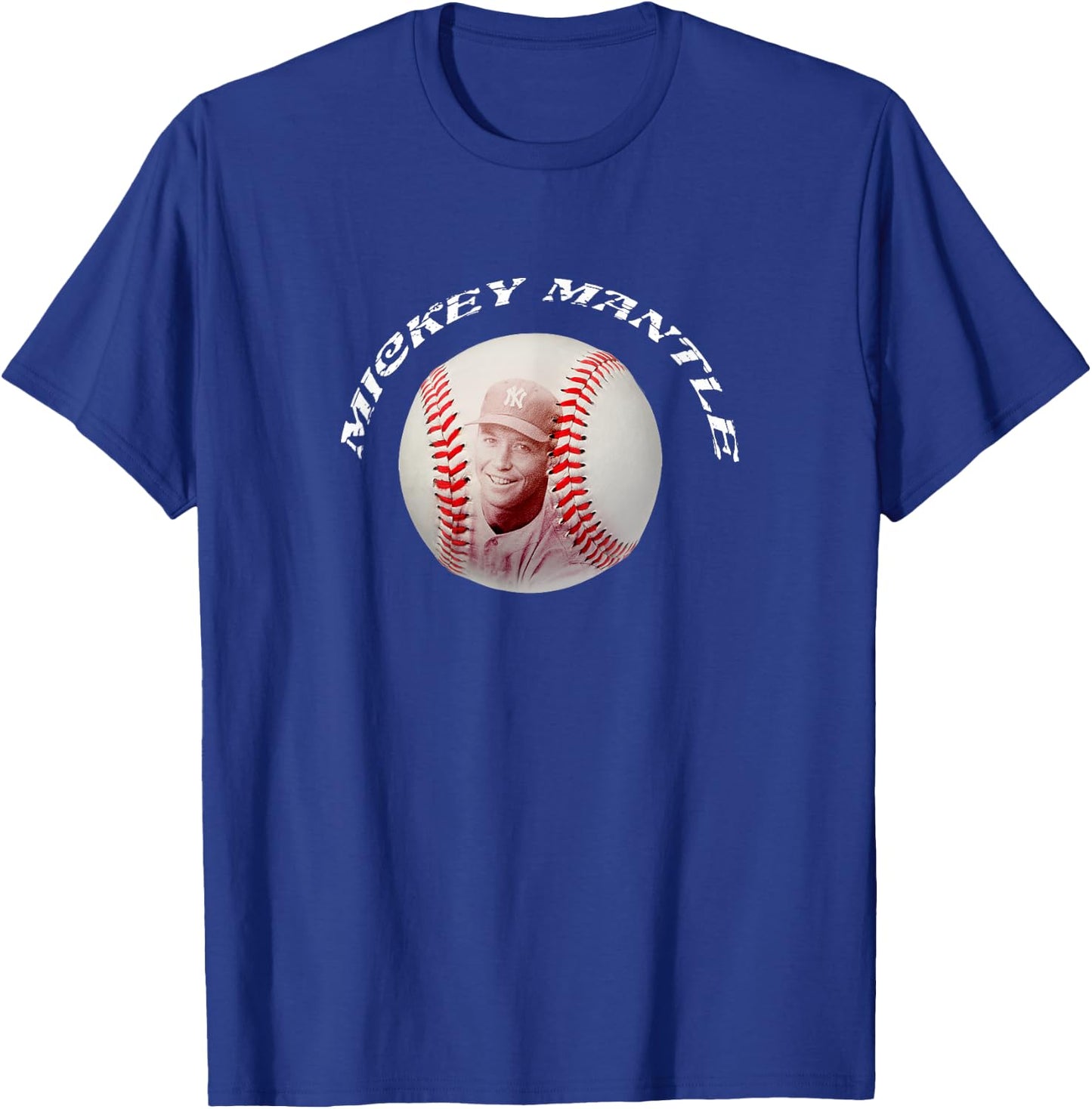 Mickey Mantle_Baseball_002 T-Shirt - T-Shirt | Royal