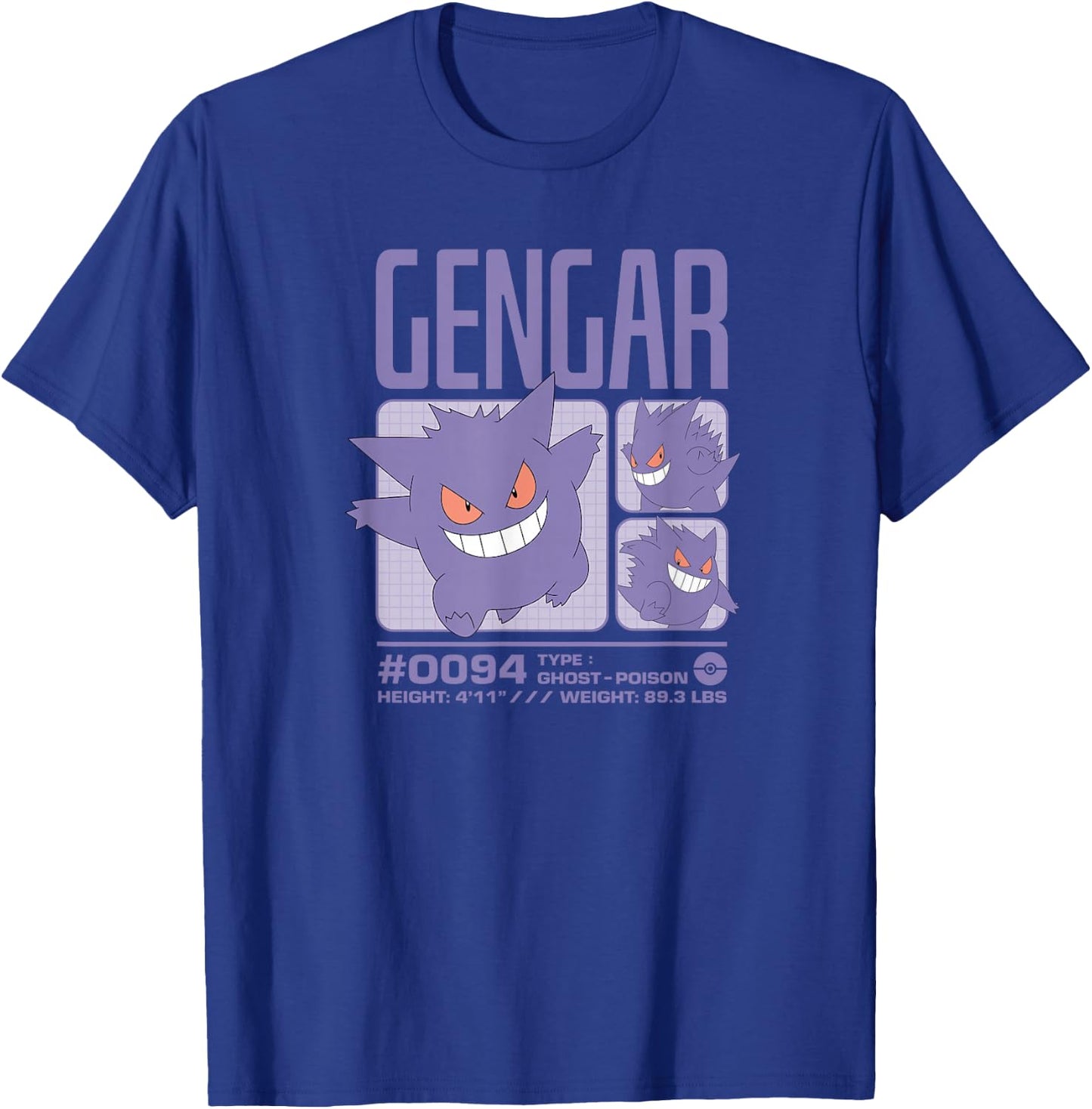 Pokémon - Gengar Pastel Stats Grid T-Shirt - T-Shirt | Royal