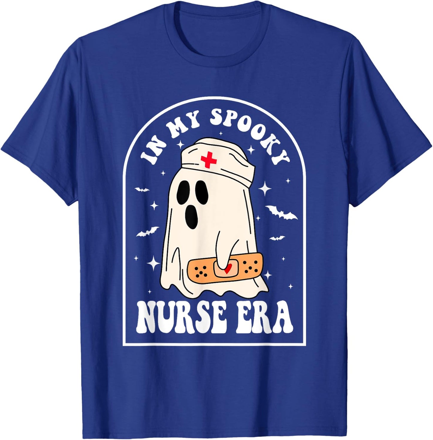 In My Spooky Nurse Era Ghost Vintage Halloween Outfits T-Shirt - T-Shirt | Royal