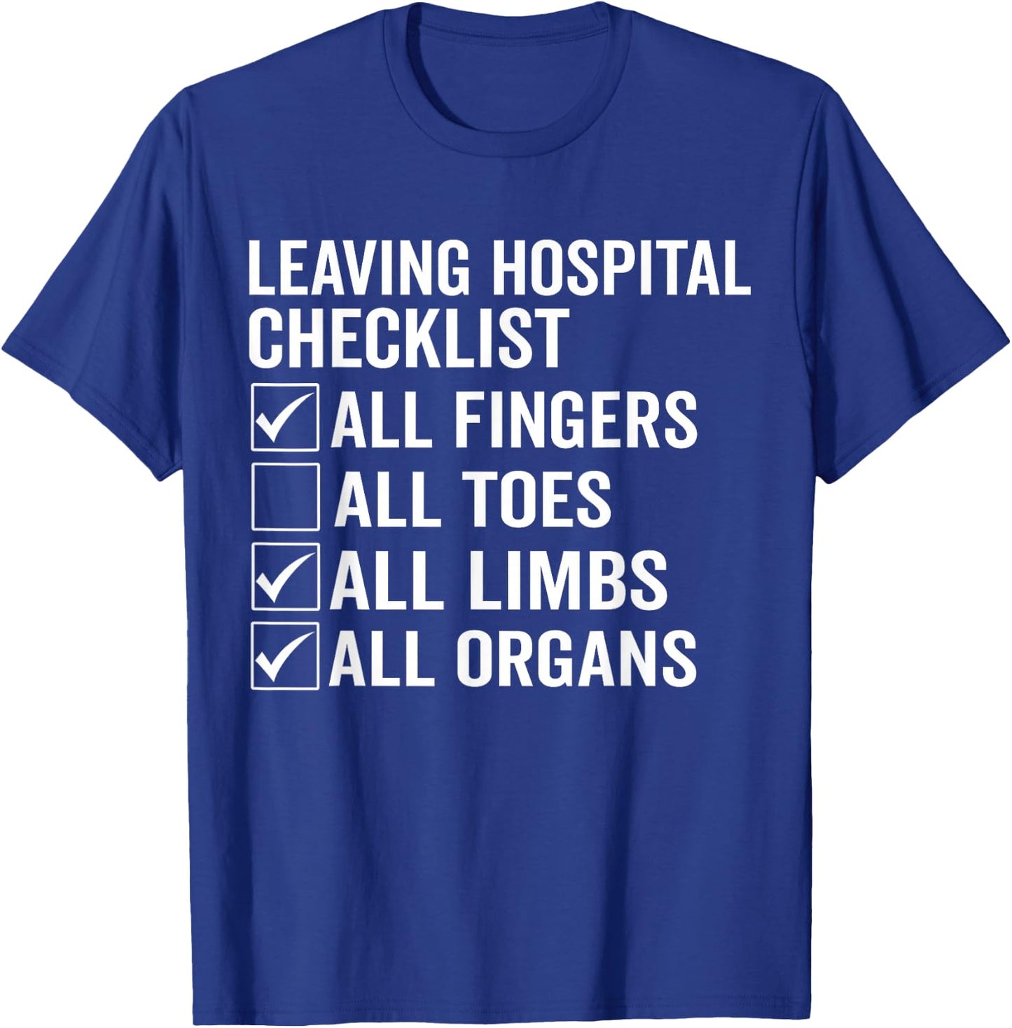 Toe Amputee Funny Humor Toe Amputation T-Shirt - T-Shirt | Royal