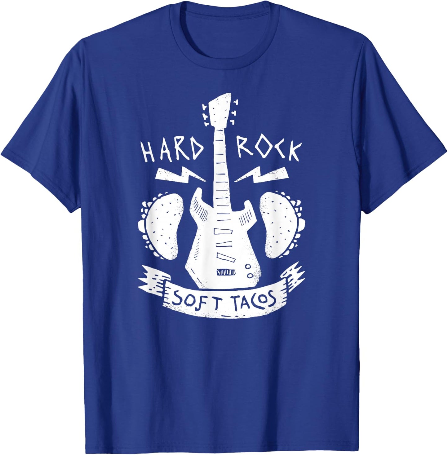 Rock & Roll Music Guitar Hard Rock Mexican Food Soft Tacos T-Shirt - T-Shirt | Royal