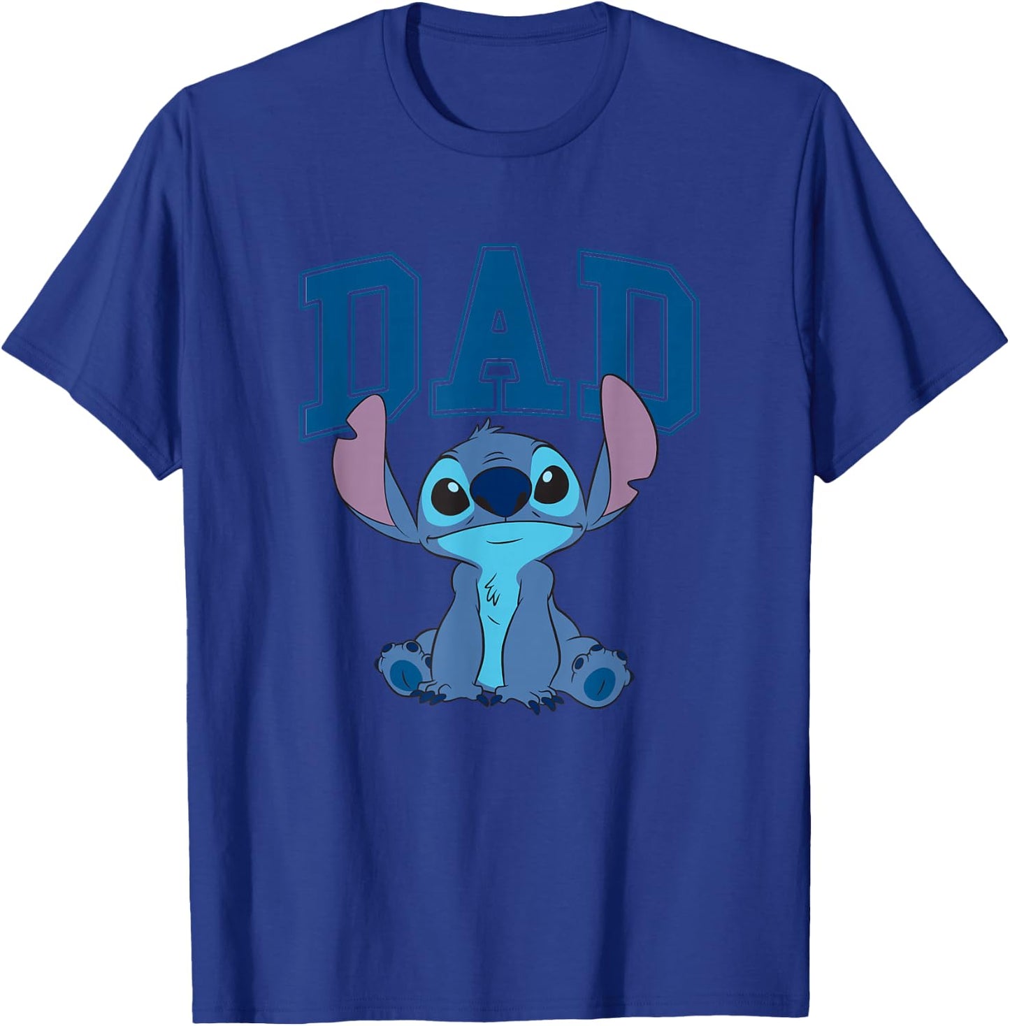 Disney Lilo & Stitch Vintage Dad Cool Stitch Collegiate Logo T-Shirt - T-Shirt | Royal