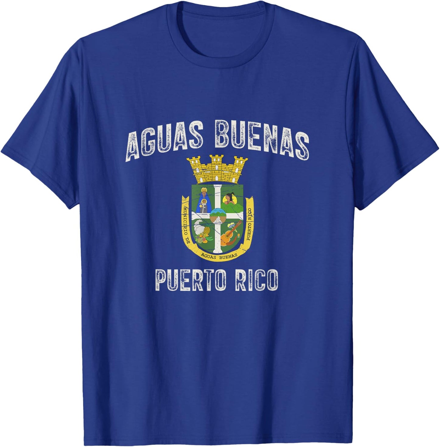 Aguas Buenas City in Puerto Rico, Aguas Buenas Armorial T-Shirt - T-Shirt | Royal