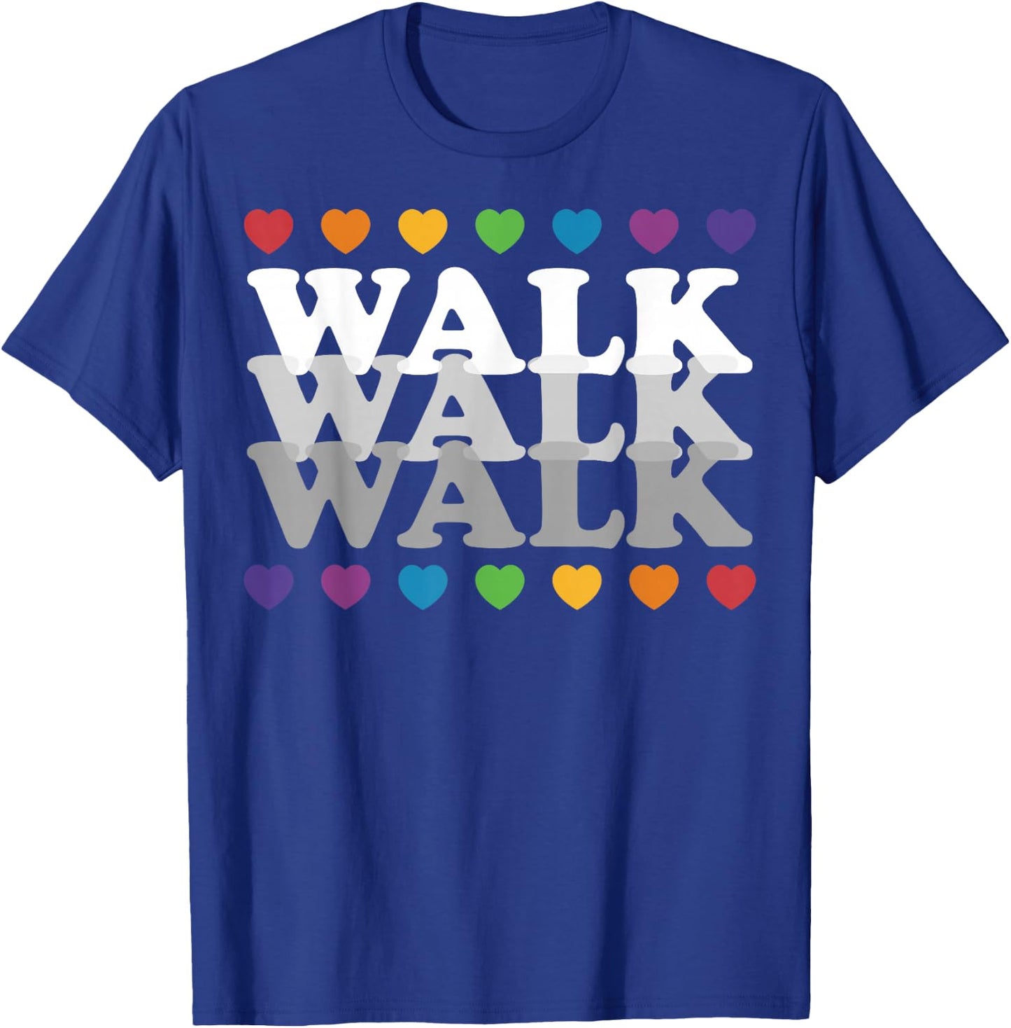 Heart Walk Indoor Walking Outdoor Walk At Home Pounds Off T-Shirt - T-Shirt | Royal