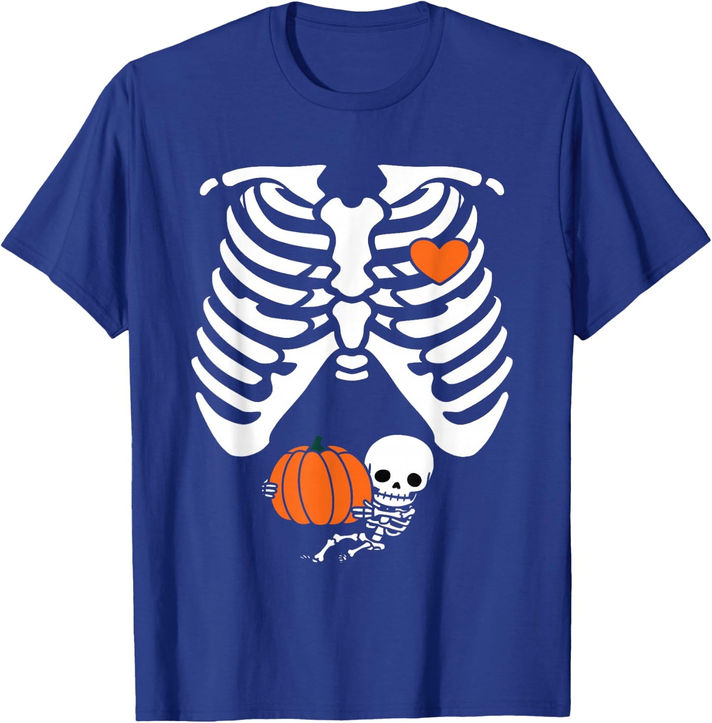 Women Skeleton , Pregnancy Mom Halloween T-Shirt - T-Shirt | Royal