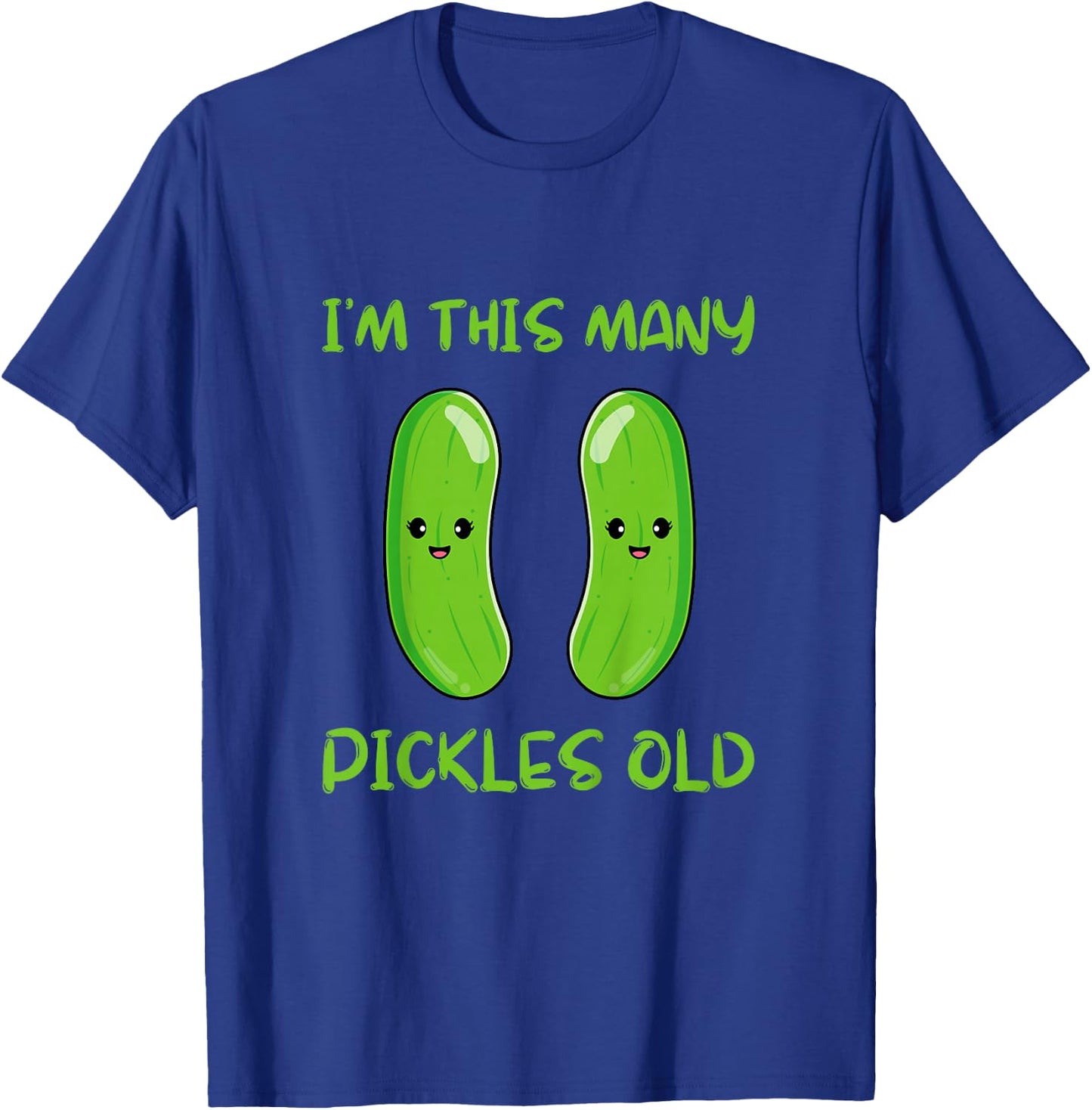 I'm This Many Pickles Old - 2nd Birthday 2 Years Old Bday T-Shirt - T-Shirt | Royal