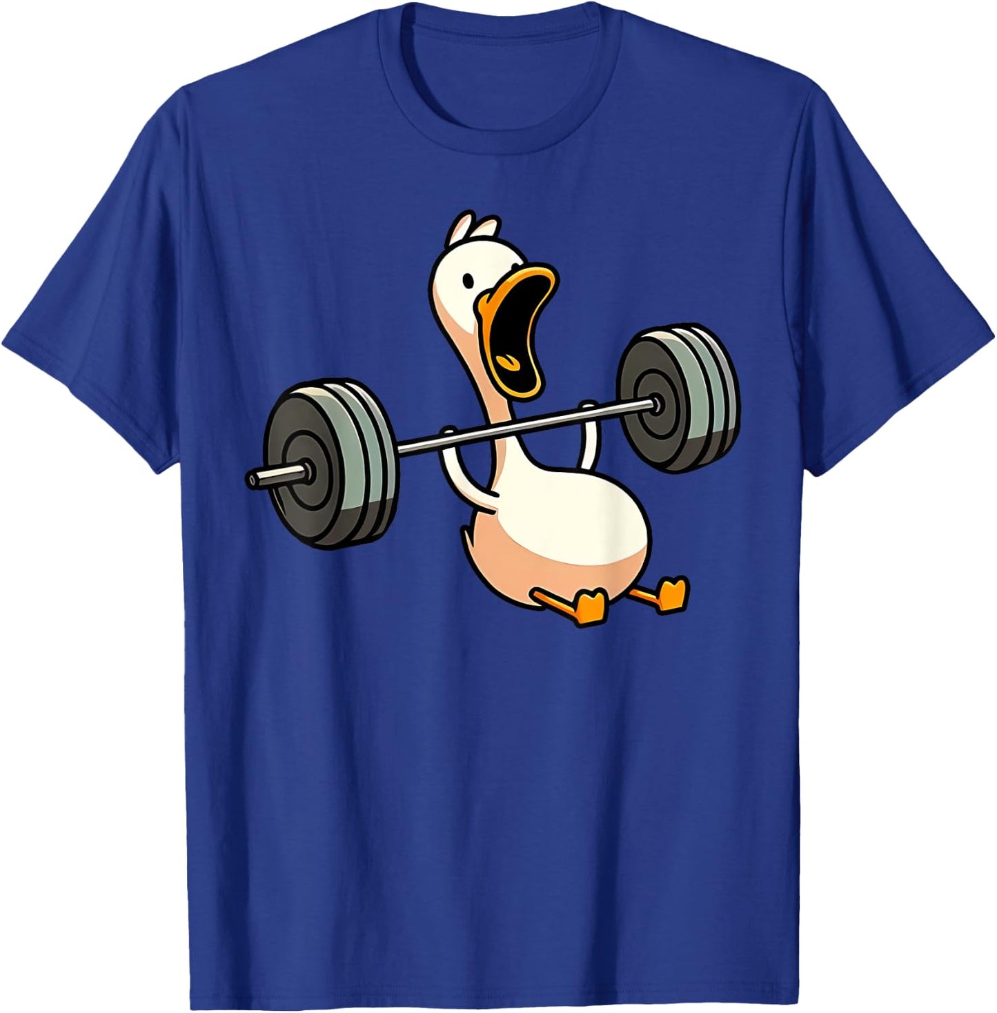 Funny Duck Deadlift Weight Lifting Bodybuilder Gym Workout , Small, Black T-Shirt - T-Shirt | Royal