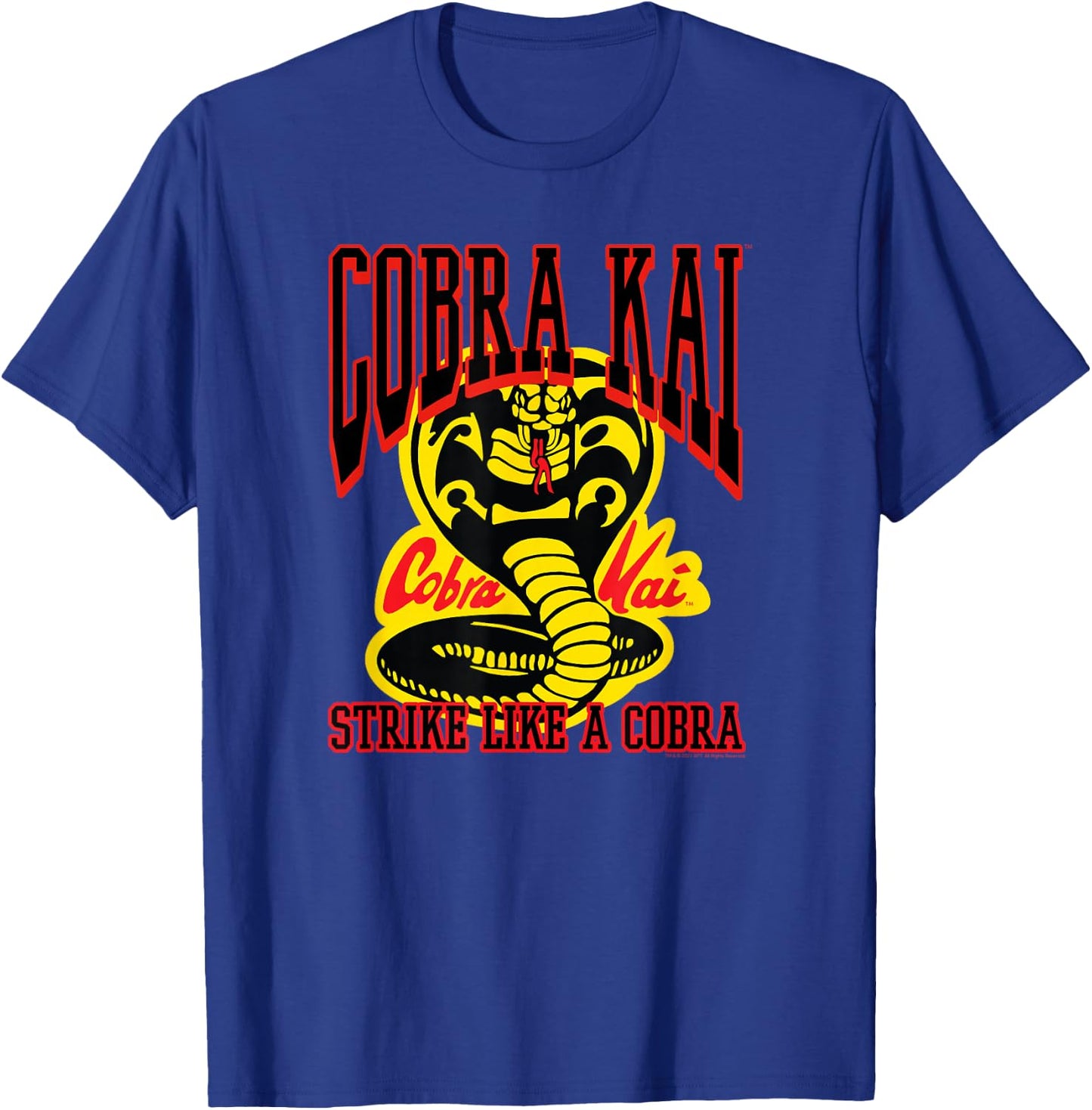 Cobra Kai Athletic Strike Like a Cobra Logo TV Show T-Shirt - T-Shirt | Royal
