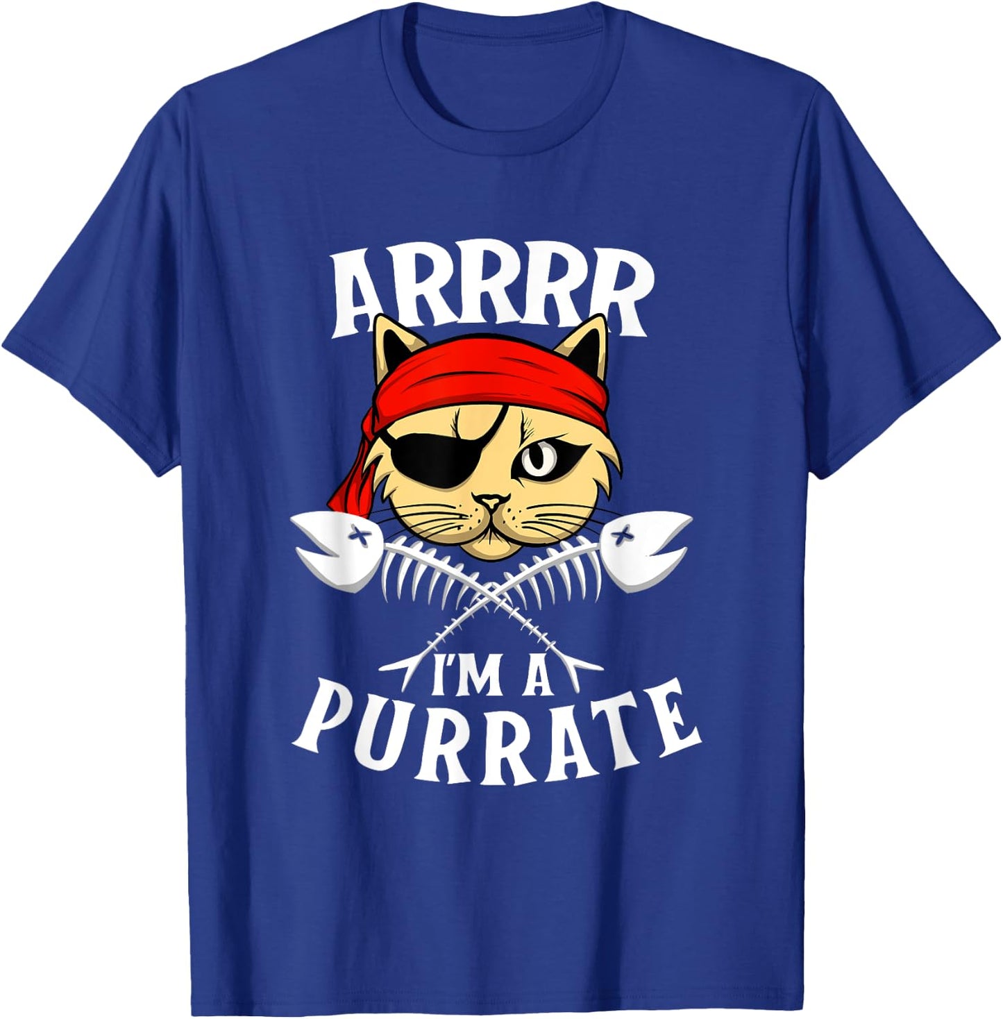 Arrrr I'm A Purrate - Cat Buccaneer Freebooter T-Shirt - T-Shirt | Royal