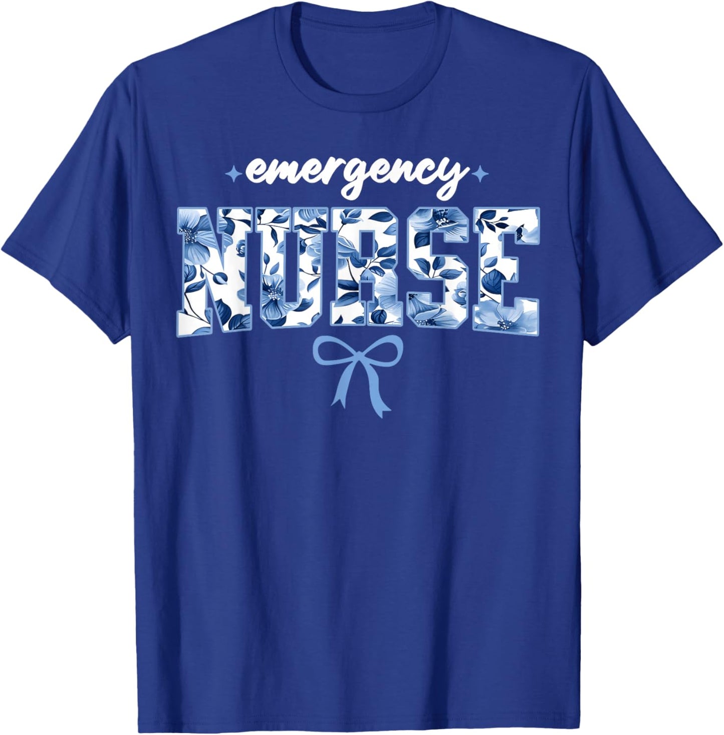 Emergency Department Nurse Er Nurse Room Tech Women Floral T-Shirt - T-Shirt | Royal