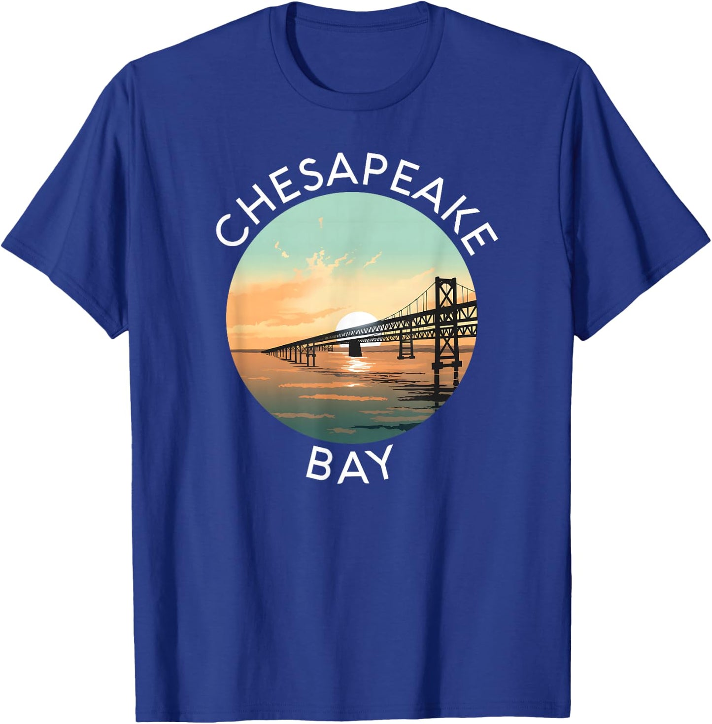 Chesapeake Bay Bridge Maryland Annapolis Kent Island Crab T-Shirt - T-Shirt | Royal